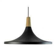 Colgante Oriente E27 led en Aluminio con Madera