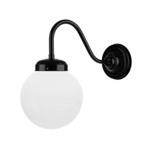 Aplique Classic Acero Globo Opal Luz Led Rosca Común E27 7W