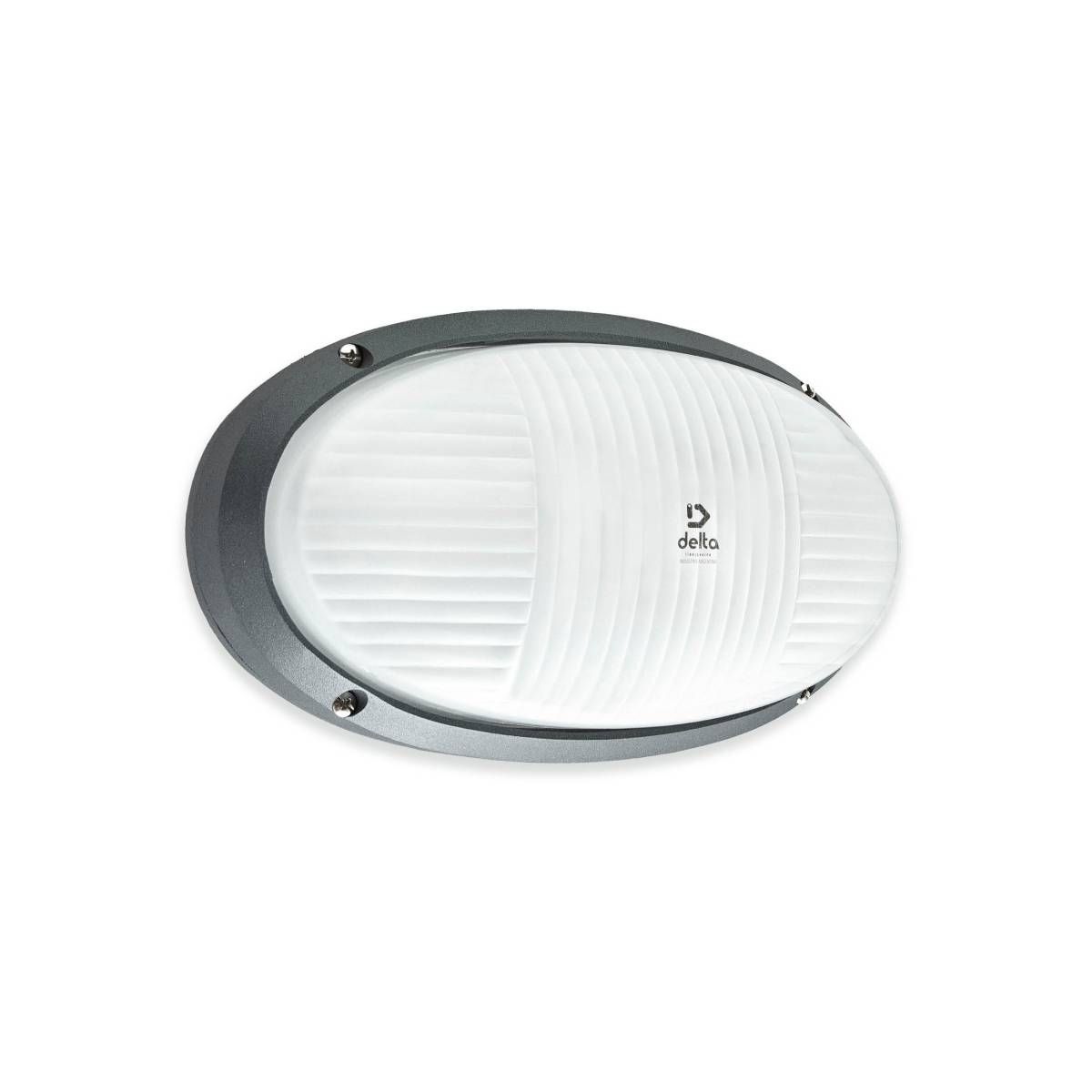 Aplique Exterior Elíptico Ely Vertical Aluminio Rosca Común