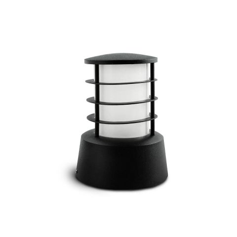 Aplique Exterior Minifaro Para Piso Aluminio 16 Cm Con Reja