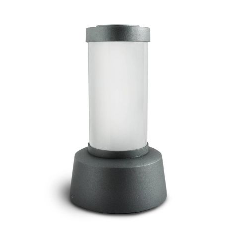 Aplique Exterior Minifaro para Piso Aluminio 20cm Opal