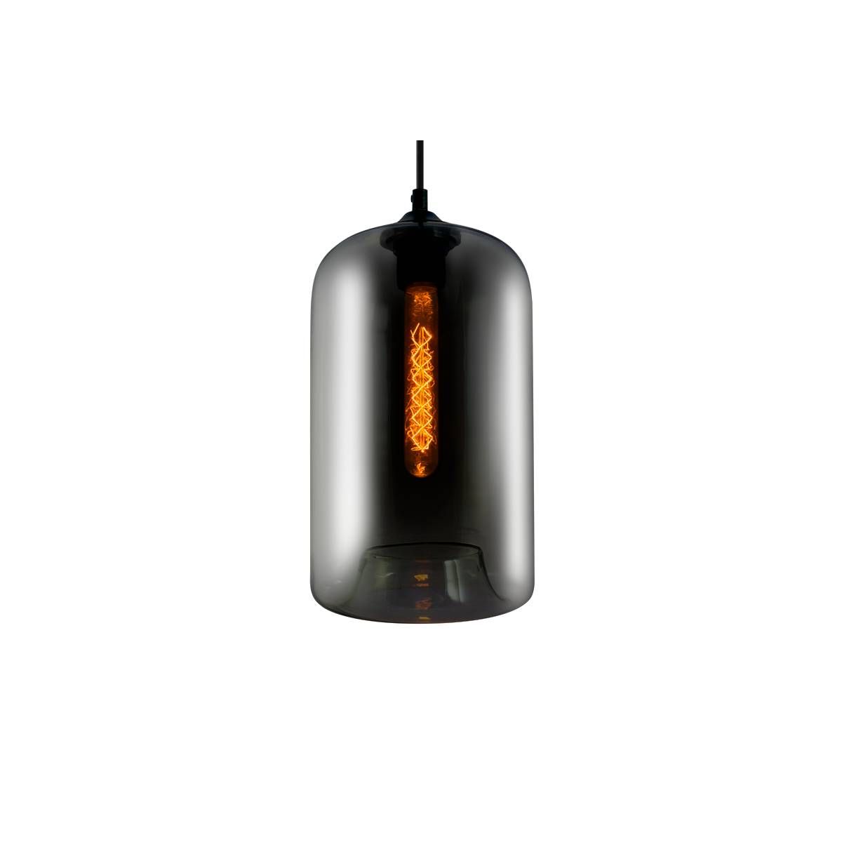 Colgante de Cristal Cilindro Luz Vintage Filamento E27 8W