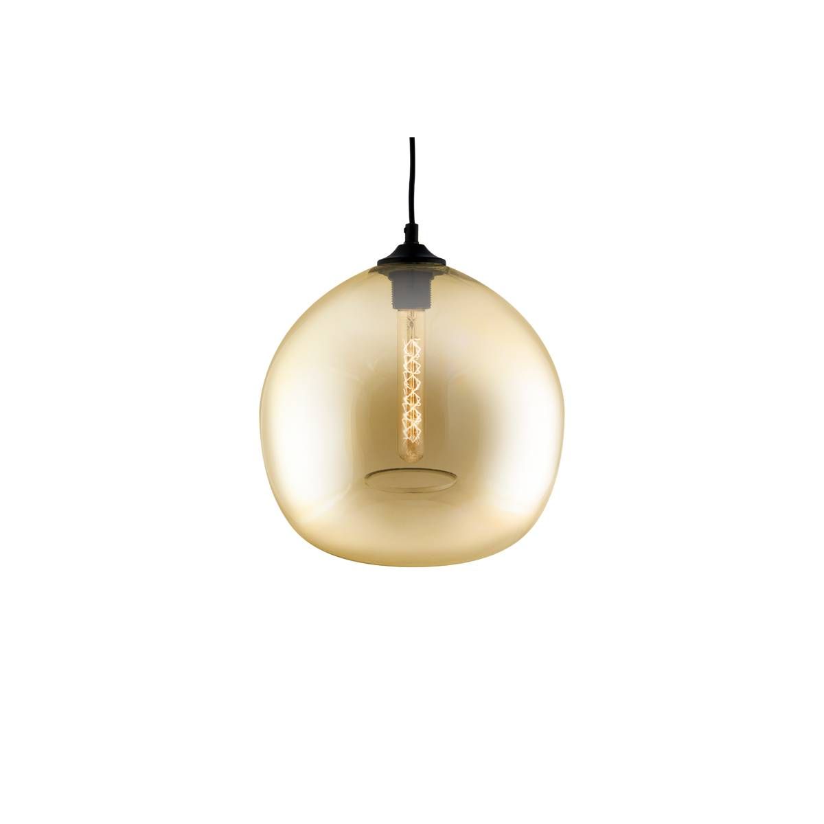 Colgante de Cristal Redondo Luz Vintage Filamento  E27 8W