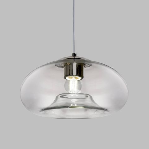 Colgante De Vidrio Ovni Luz Vintage Filamento E27 8W