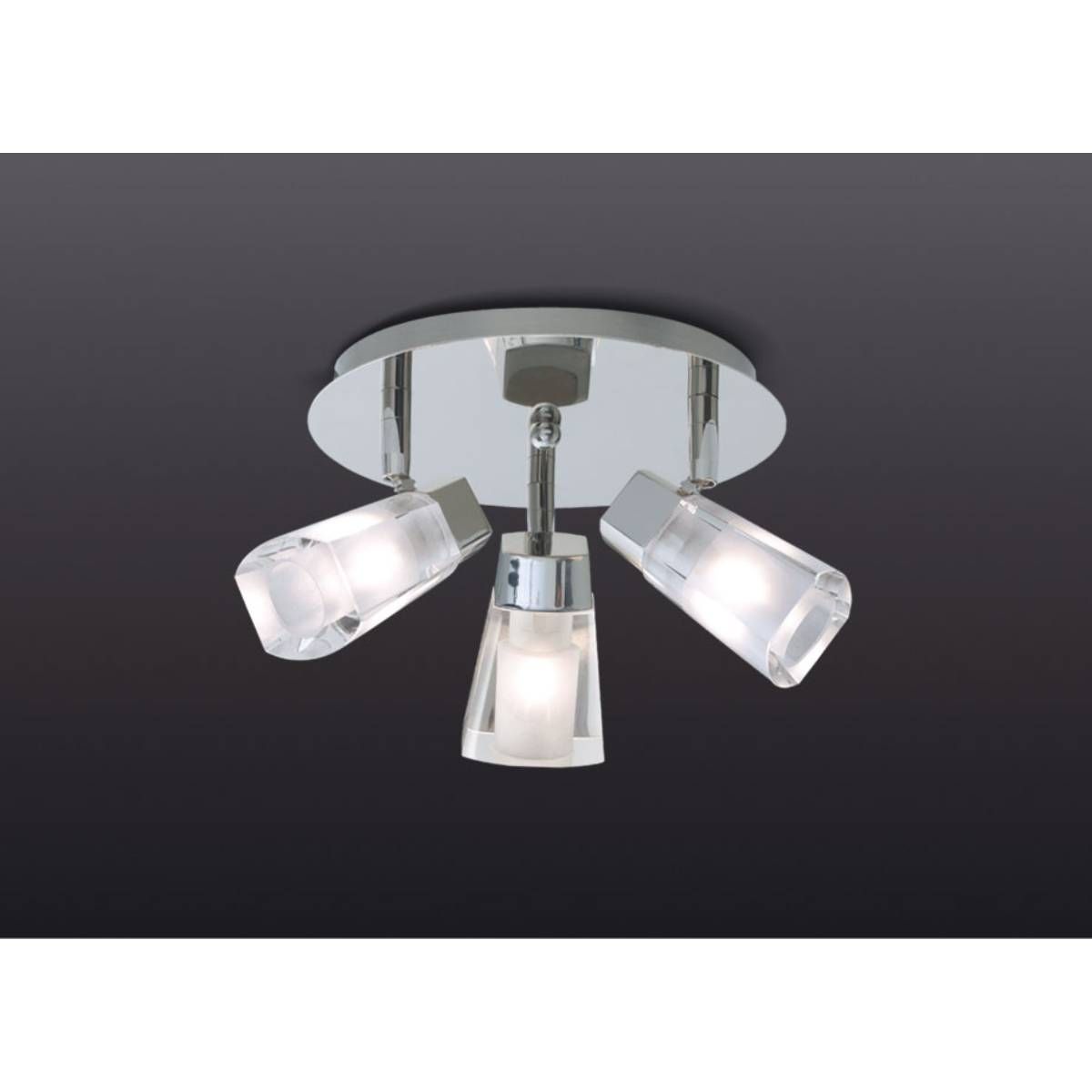 Plafón Virgo Color Cromo Tulipas de Vidrio Lámpara G9 220v 4W