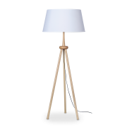 Lámpara De Pie Millennial Palo Blanco - Arpillera Blanca Led E27 7W