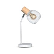 Lámpara De Mesa  Osaka Metal - Madera Luz Led E27 220V 7W