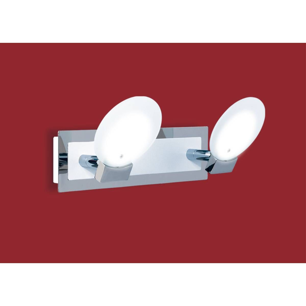 Aplique Misterio II Cromo-Vidrio Satinado Led Integrada 220V 6W