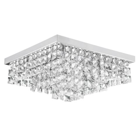 Plafon Cuadrado Piazza Pietra Cristal Lámpara led G9 220V 8x4W