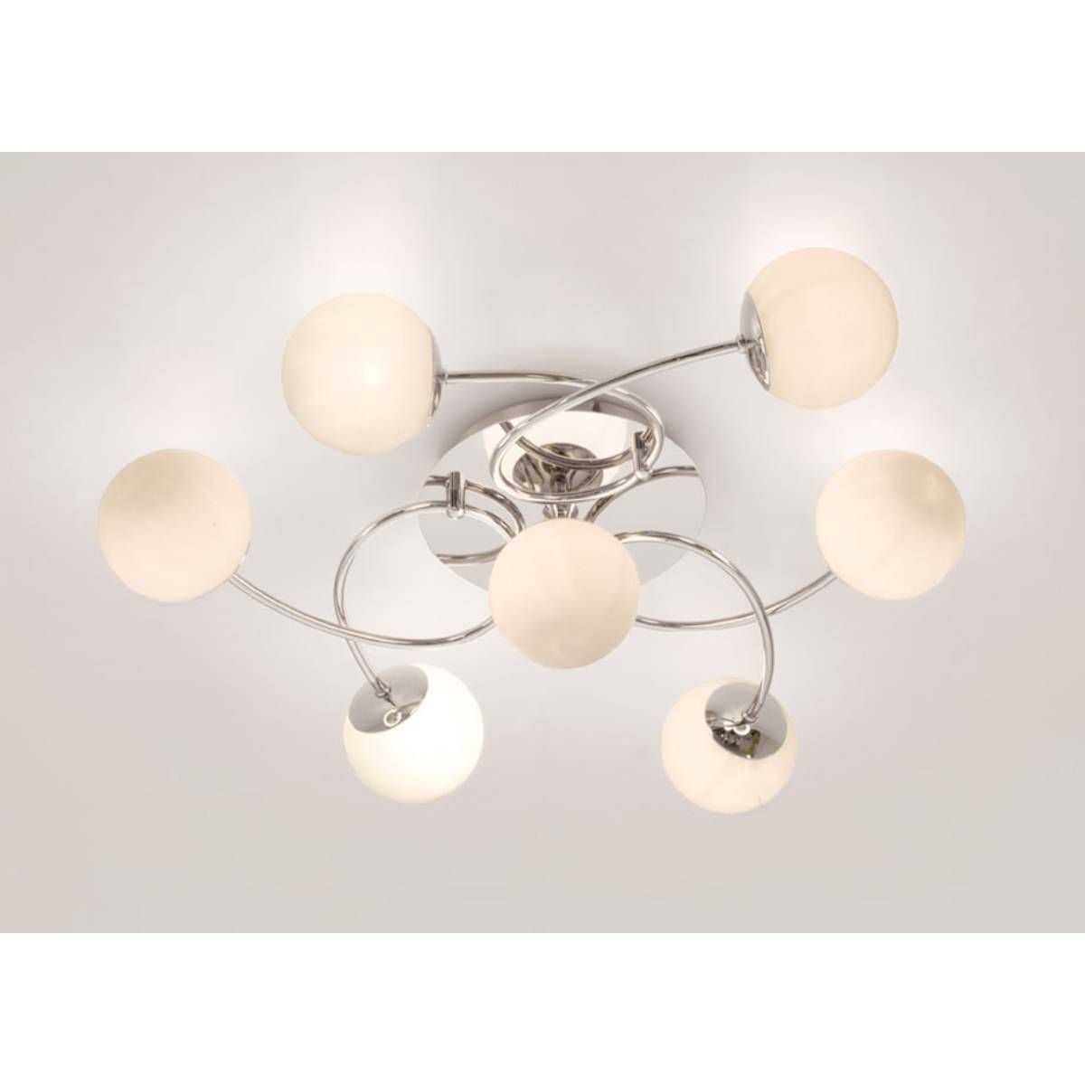 Plafón Relleu Cromo Vidrio Opal Lámpara Bi Pin Led G9 220V 4W