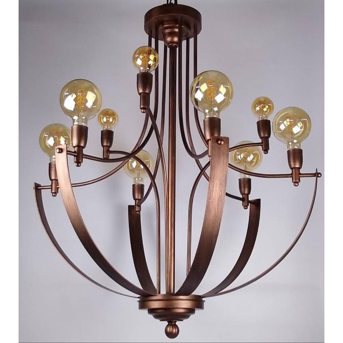Araña De Hierro Monaco Neocolonial Lámpara Vela Led E27 220V 8W