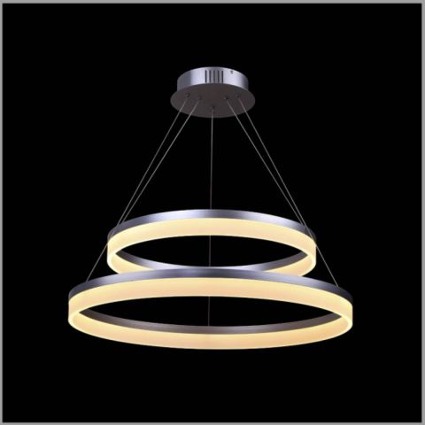 Colgante Alliance Anillos Color Plata Led Integrada 220V 126W