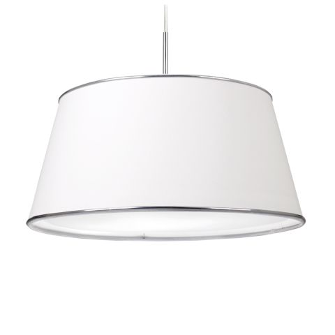 Colgante Ulma Cónica Con Virola Plata Lámparas Led E27 220V 10W