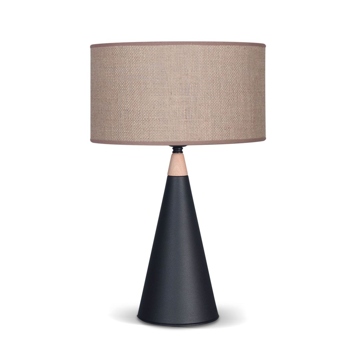 Velador Icono Base Cónica Pantalla Cilíndrica  Lámpara Led E27 220V 7W