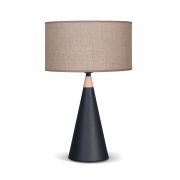 Velador Icono Base Cónica Pantalla Cilíndrica  Lámpara Led E27 220V 7W