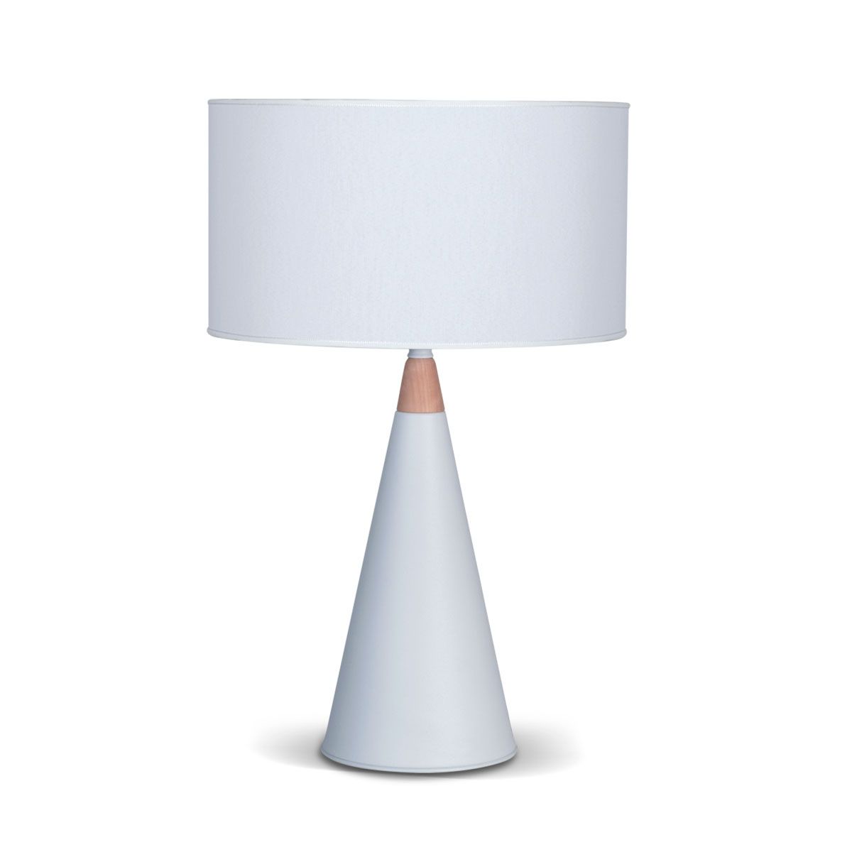 Velador Icono Base Cónica Pantalla Cilíndrica  Lámpara Led E27 220V 7W