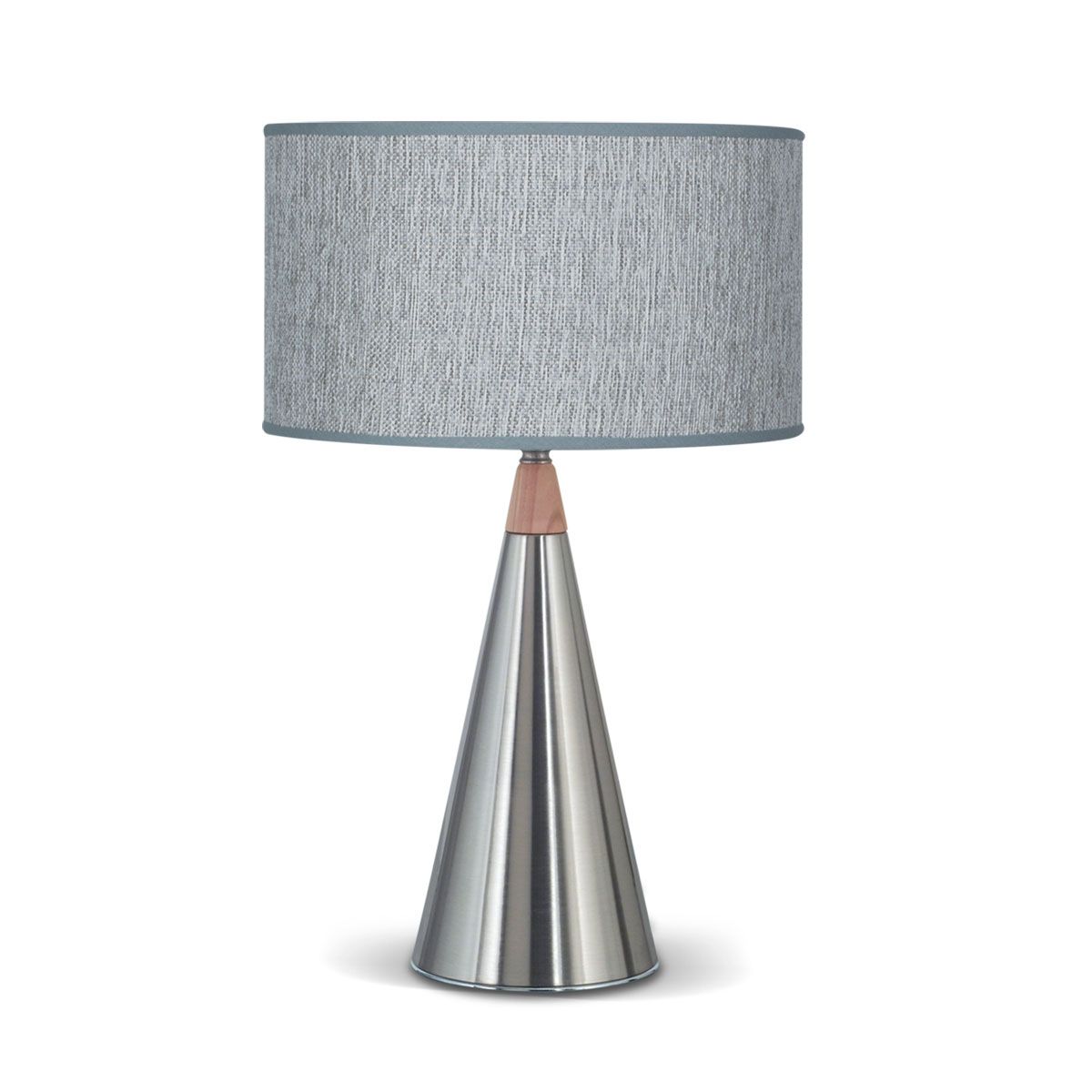 Velador Icono Base Cónica Pantalla Cilíndrica  Lámpara Led E27 220V 7W