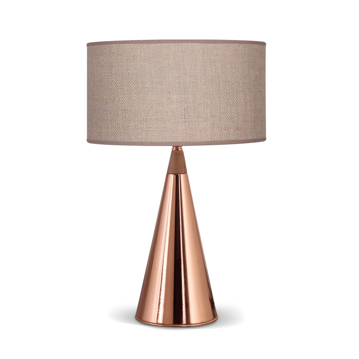 Velador Icono Base Cónica Pantalla Cilíndrica  Lámpara Led E27 220V 7W