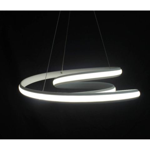 Colgante Espiral Led Integrada Control Remoto 3 Tonos De Luz 65W