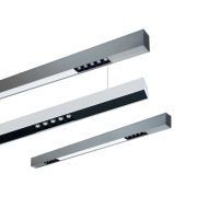 Colgante Gyon Line Aluminio Con Opticas Directas Led Integrada