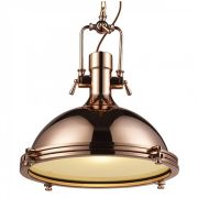 Colgante Naval Faustina Media Esfera Con Tapa Lámp E27 220V 7W