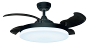 Ventiilador 3 Aspas Retractiles 6 Vel Led 24W-3 Tonos Control Remoto