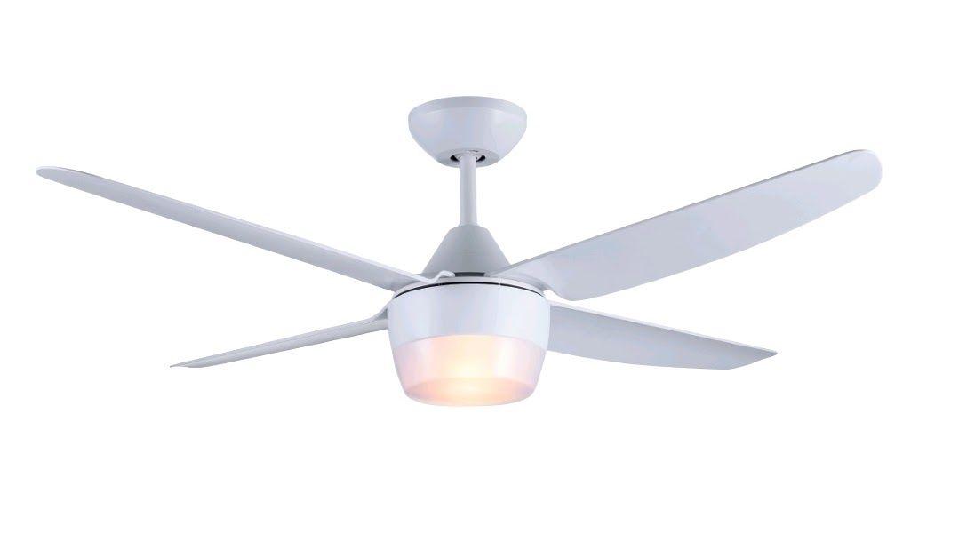 Ventilador De Techo Decorativo 4 Aspas ABS Con Luz Dimerizable