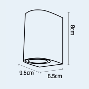 Aplique Boston Unidireccional GU10 10W