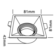 Embutido Cosme Cuadrado o Redondo de Aluminio DICRO GU10 220v