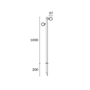 Jabalina GU10 Con Barral En Aluminio 10W