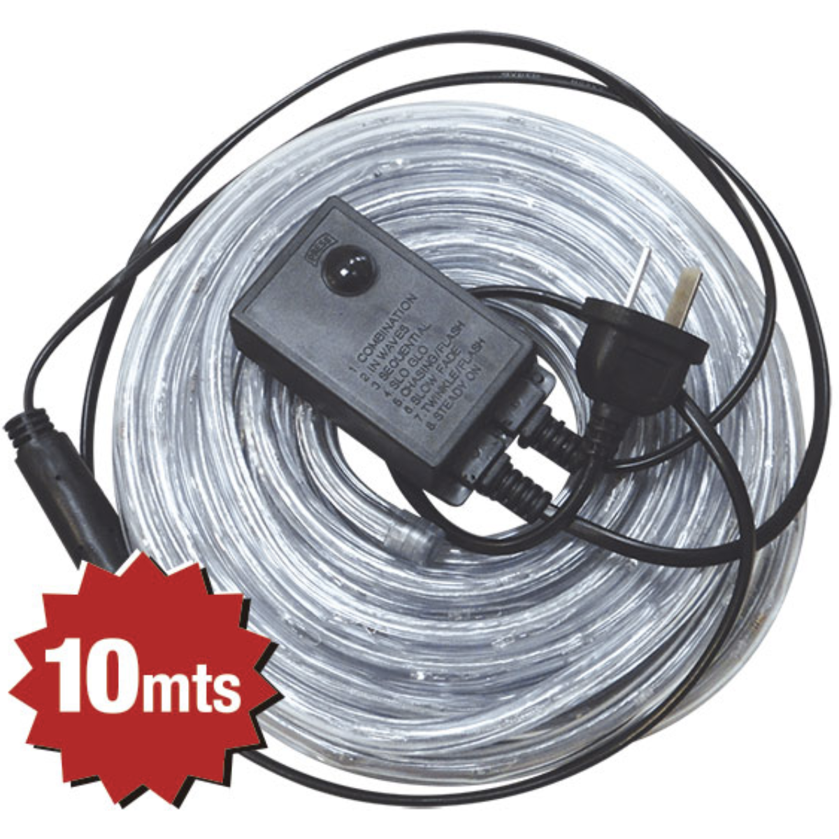 Manguera LED 220V 4LM 10MTS IP65 Sin Controlador