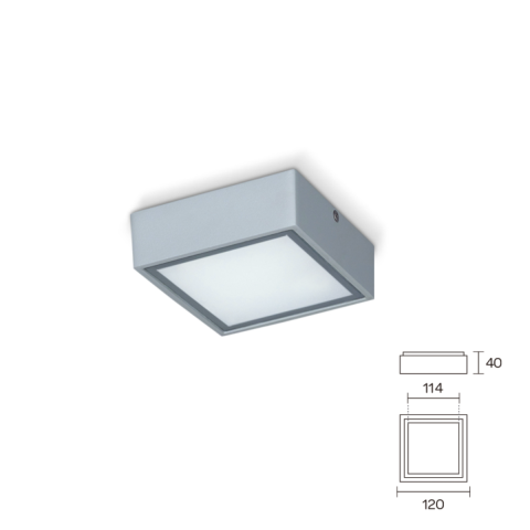 Plafón Cuadrado De Aluminio G9 LED 7W