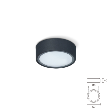 Plafón Redondo De Aluminio G9 LED 7W