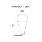 Lámpara Bulbo LED SMART - 10W - RGB+CCT - WIFI