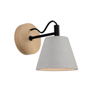 Aplique En Metal y Madera Para Lámpara E27 LED