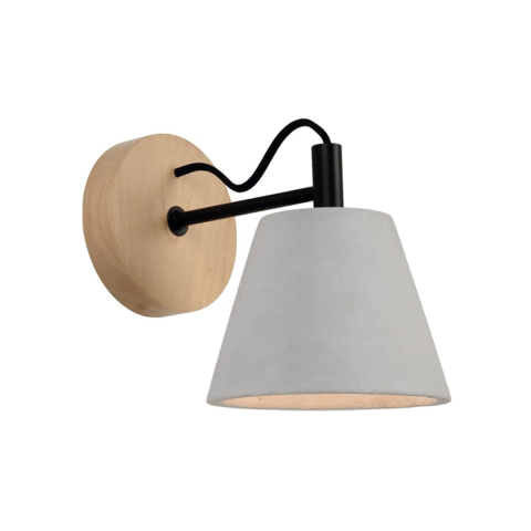 Aplique En Metal y Madera Para Lámpara E27 LED